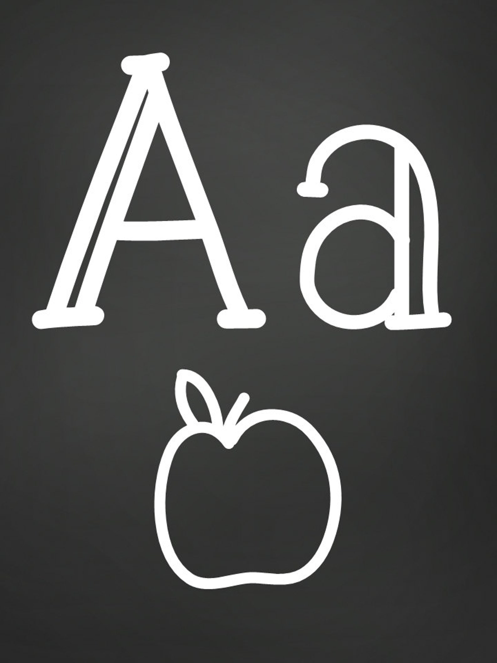 Chalkboard Classroom Alphabet ABC Poster Set Printable | Etsy