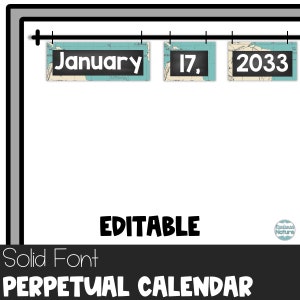 2025 flip calendar classroom, 2025 printable calendar display, Editable calendar template 2025, classroom calendar set, vintage map print