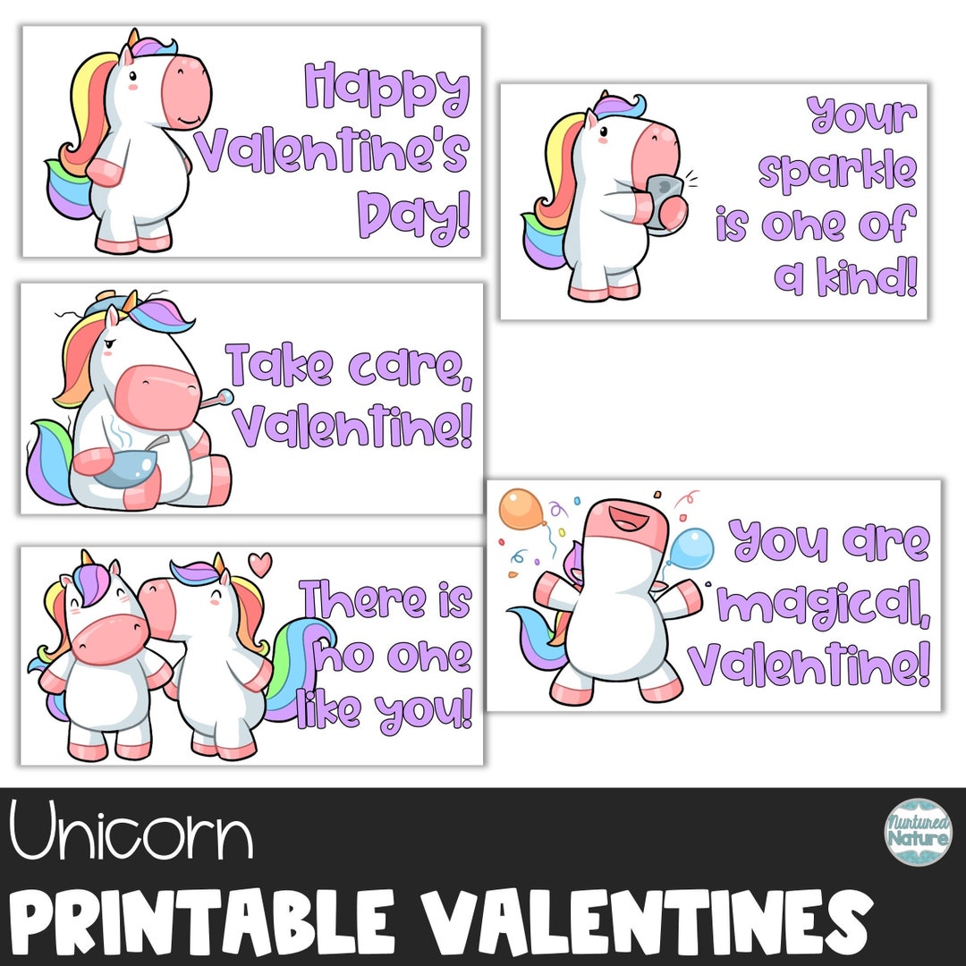 Unicorn Valentines Day Card Valentines Day Gift Tags Downloadable Valentine Cards For Kids