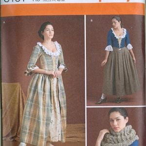 Simplicity  8161 18th Century Outlander Inspired Female Costume Adult Size Miss Size Scottish Cosplay