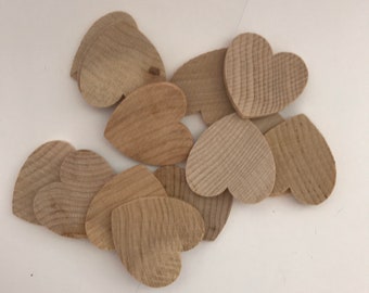 14 Wood Heart 1" Blanks