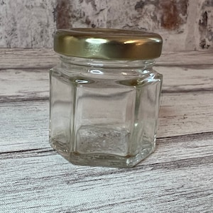 Small Glass Jars - Craft Jars - Tiny Jars - Sample Size Jar - Minni Bonne Maman Jelly Jar - Craft Upcycle - Farmhouse Cottage Jar