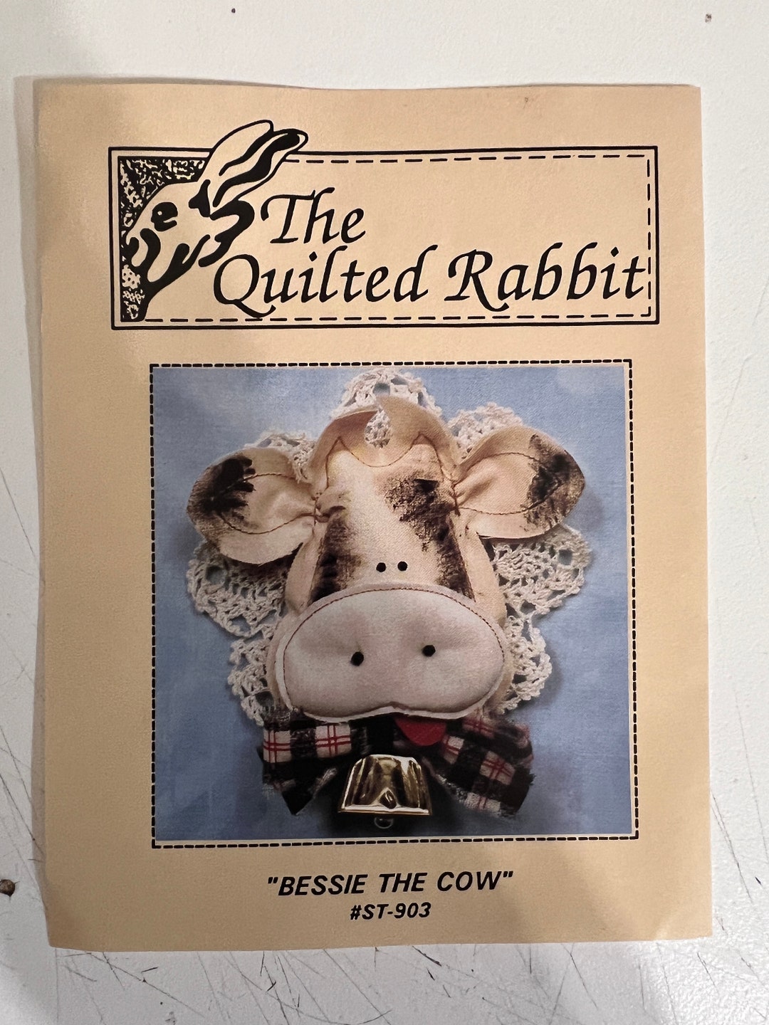 Quilted Rabbit Bessie the Cow Craft Pattern | Cow Ornament | Cow ...