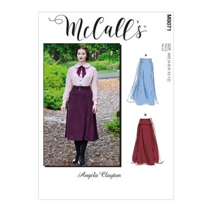 McCalls M8071 Edwardian Era Day Skirt Dress Angela Clayton Costume  Adult Size and Plus size