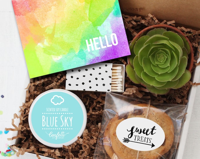 Hello Gift Box - Thinking of You Gift | Thank You Gift | Friend Gift | Miss You Gift | Get Well Gift