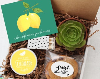 When Life Gives You Lemons Gift Box - Get Well Gift | Cheer Up Gift | Friend Gift | Send a Gift | Thinking of You Gift | Break Up Gift