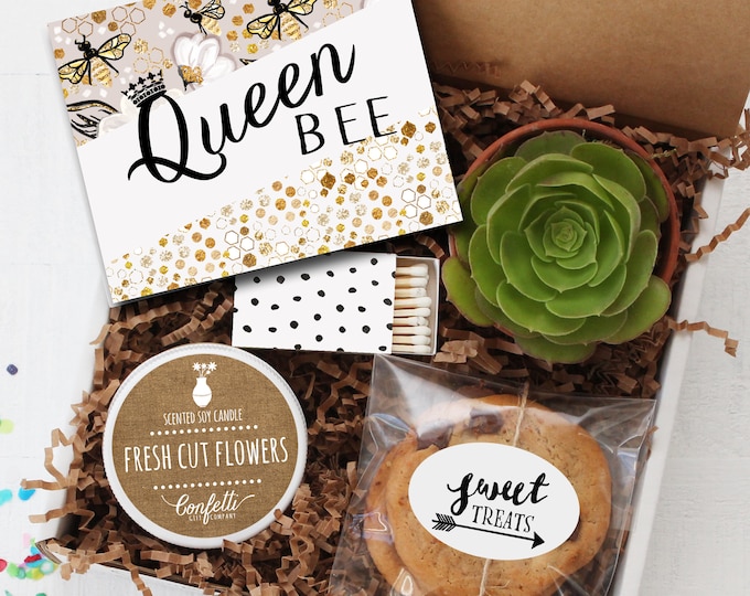 Queen Bee Gift Box - Thinking of You Gift | Thank You Gift | Friend Gift | Get Well Gift | Best Friend Gift |Gift For Her