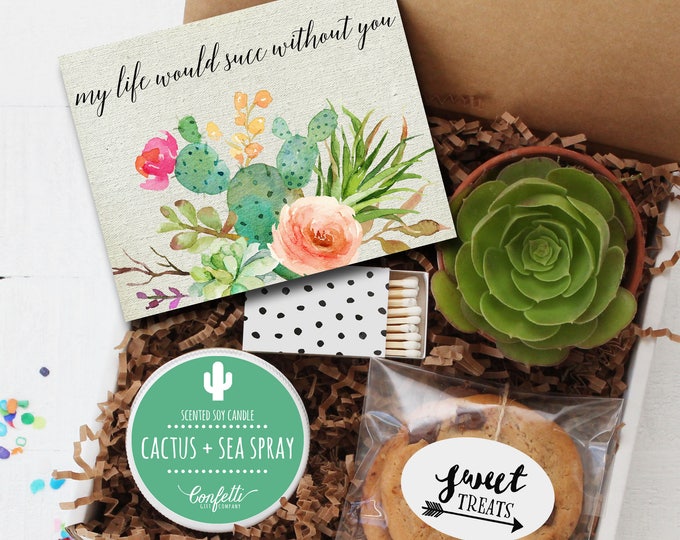 My Life Would Succ Without You Gift Box - Valentine's Day Gift | Thank You Gift | Friend Gift | Send a Gift | Thinking of You Gift