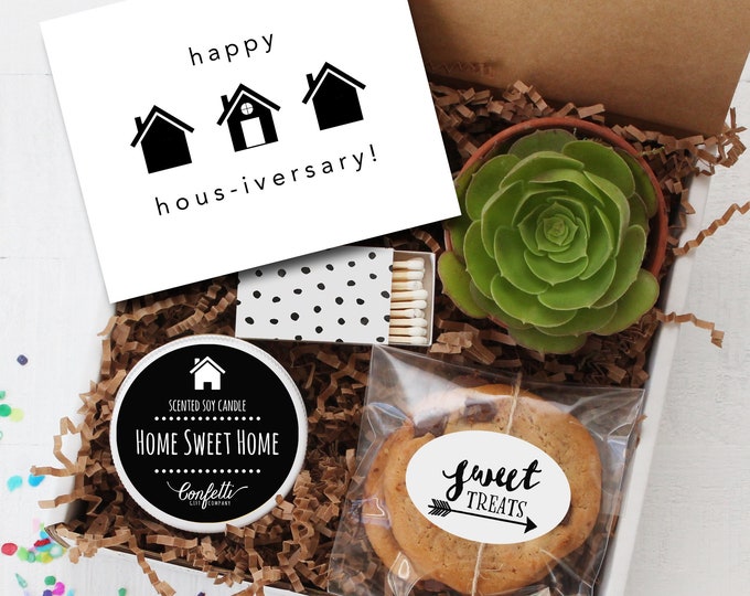 Happy House-iversary Gift Box -  Realtor Gift | Client Gift | New Home Anniversary Gift | One Year Home Anniversary | Realtor Client Gift