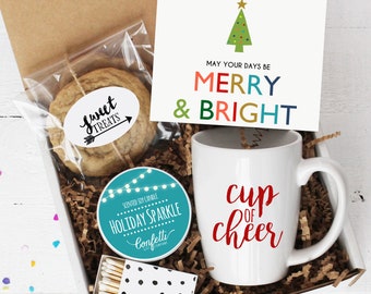 Christmas Gift Box - May Your Days Be Merry and Bright | Holiday Gift | Coworker Gift | Client Gift | Cup of Cheer Mug | Holiday Candle