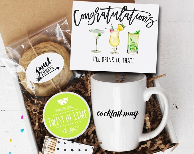 I'll Drink To That Gift Box | Congratulations Gift | Graduation Gift | Engagement Gift | Promotion Gift | New Job Gift | Cocktail Mug