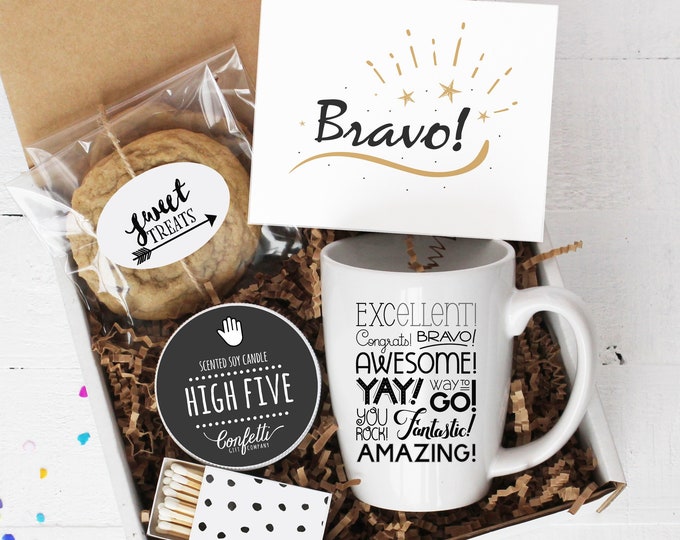 Bravo Mug Gift Box -  Staff Appreciation Gift | Employee Recognition Gift | Employee Appreciation Day | Congratulations Gift | Bravo Card