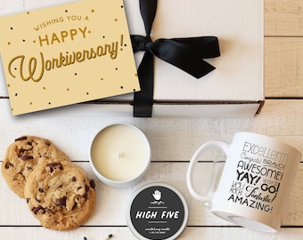 Happy Workiversary Mug Gift Box -  Work Anniversary Gift | Employee Anniversary Gift | Staff Appreciation Gift | Employee Recognition Gift