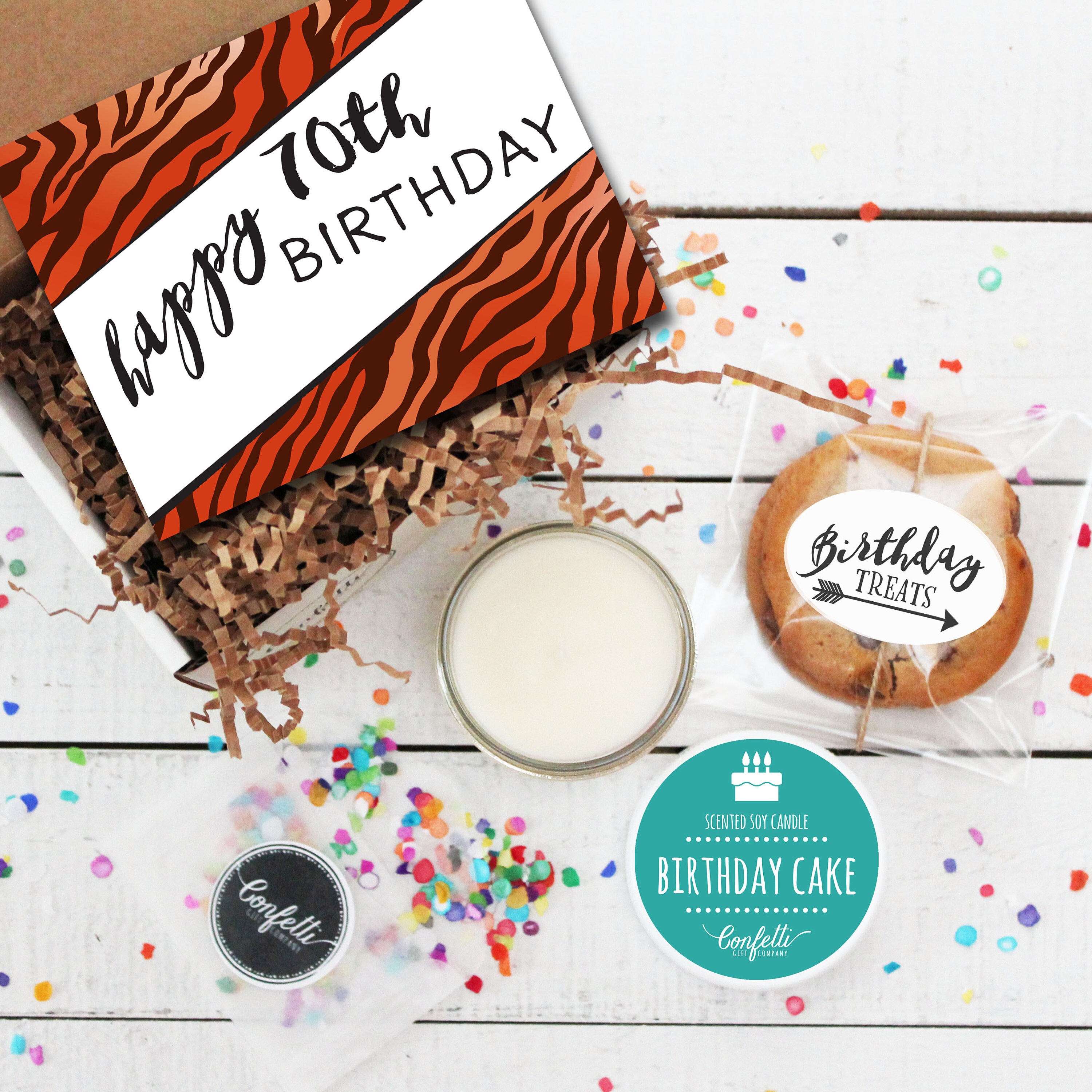 Mini Happy 70th Birthday Gift Box Milestone Birthday Send A Birthday Gift Birthday In A Box Friend Gift 70th Birthday Card