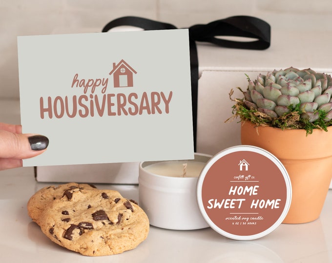 Happy House-iversary Succulent Gift - House Anniversary Gift | Small Gift | Realtor Gift | New Home Gift | Yearly Realtor Gift | Lender Gift