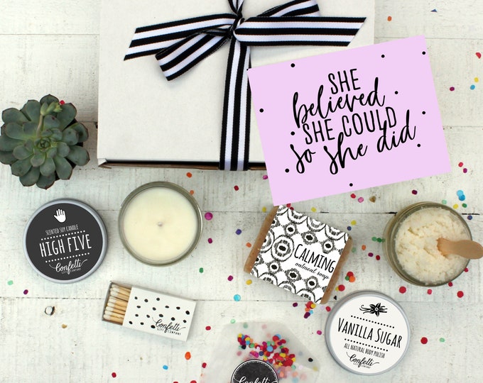 She Believed She Could - Spa Gift Box | Women's Empowerment Gift | Graduation Gift | Promotion Gift | Girl Boss Gift | Spa Gift Set | Pamper