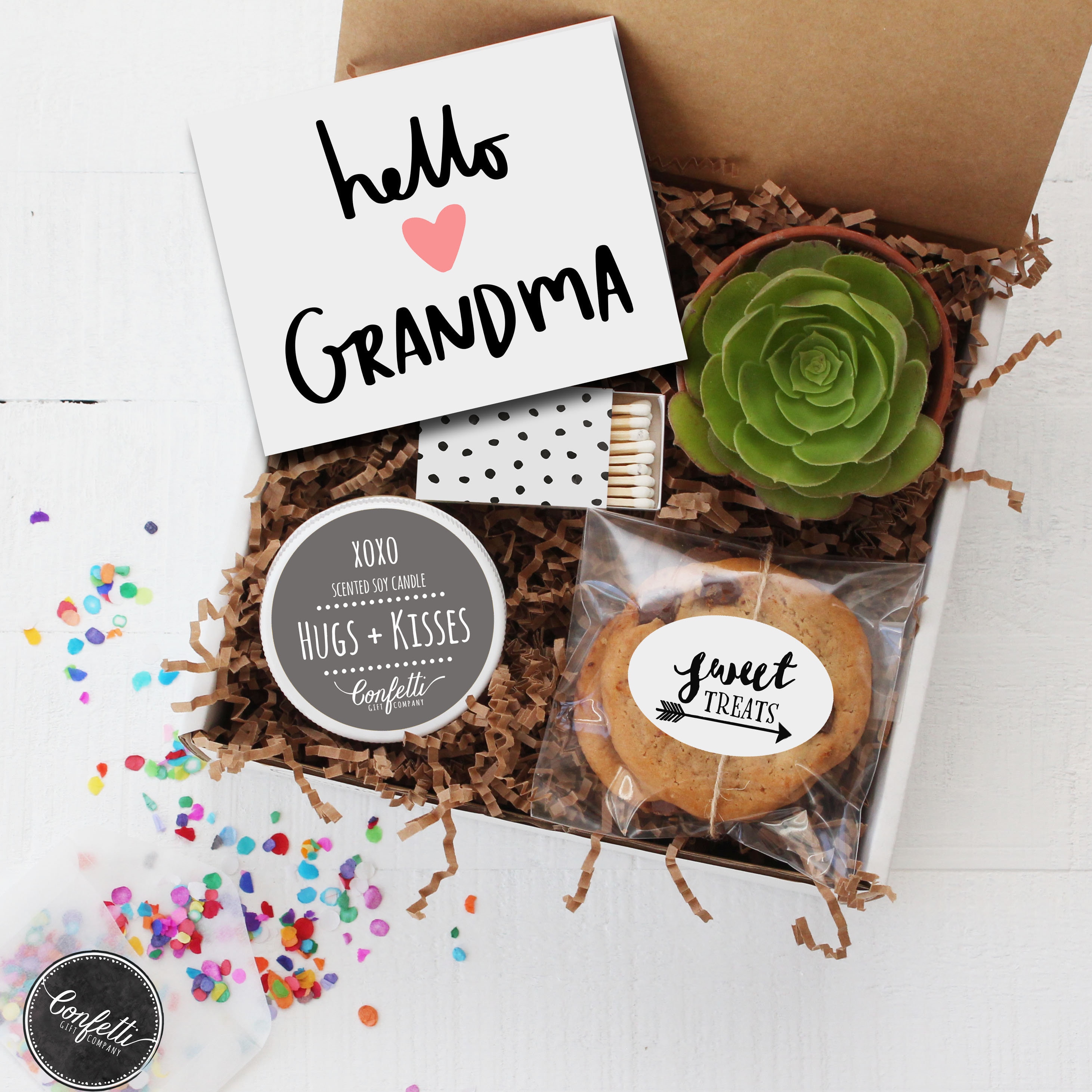Hello Grandma Gift Box Gift For Grandma Miss You Gift Birthday