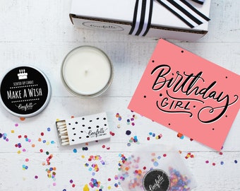 Birthday Candle | Birthday Girl Gift Box | Birthday Gift | Birthday Gift For Her | Send A Candle | Make A Wish Candle | 20 Dollar Gift