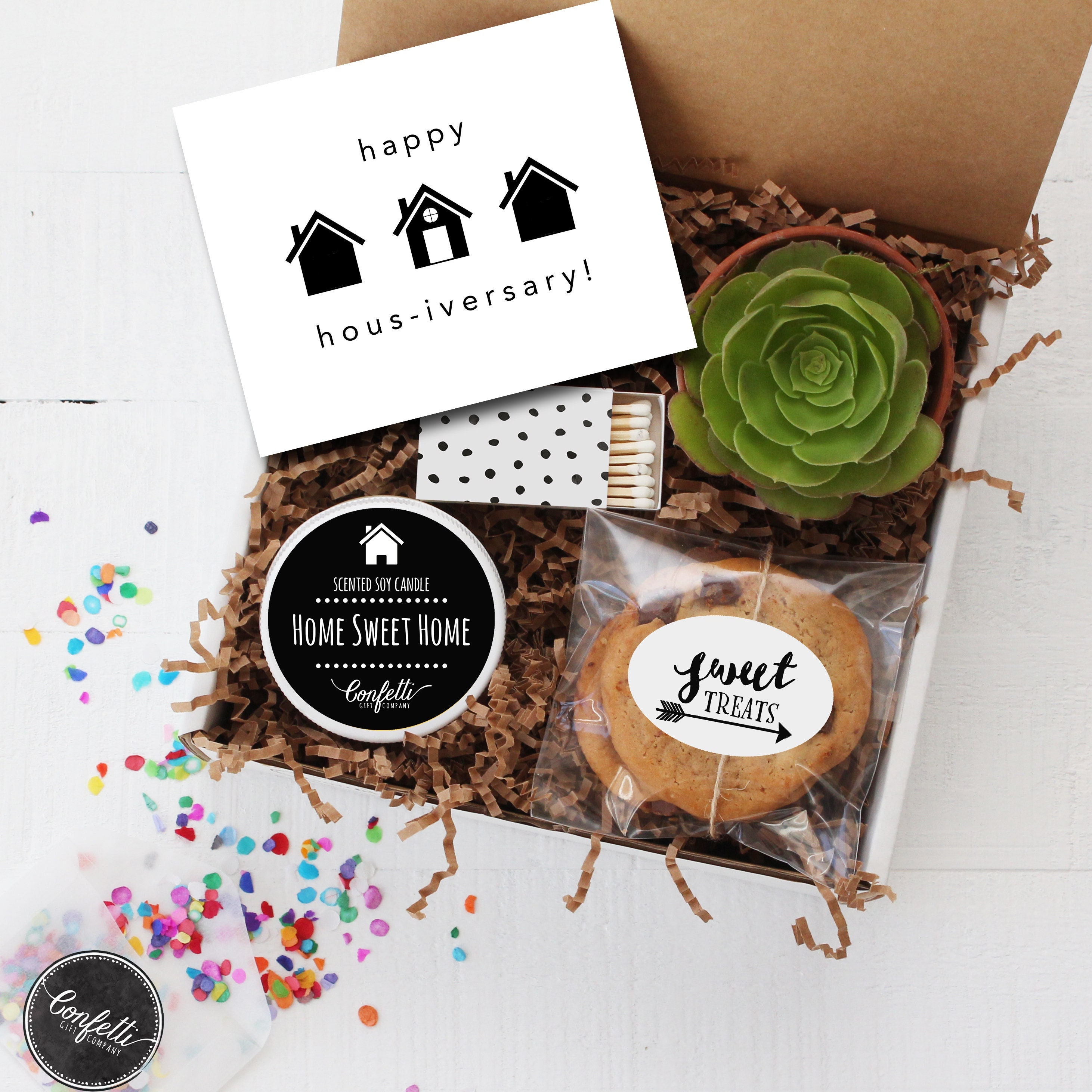 Happy House-Iversary Gift Box - Realtor Gift | Client Gift | New Home Anniversary  Gift | One Year Home Anniversary | Realtor Client Gift