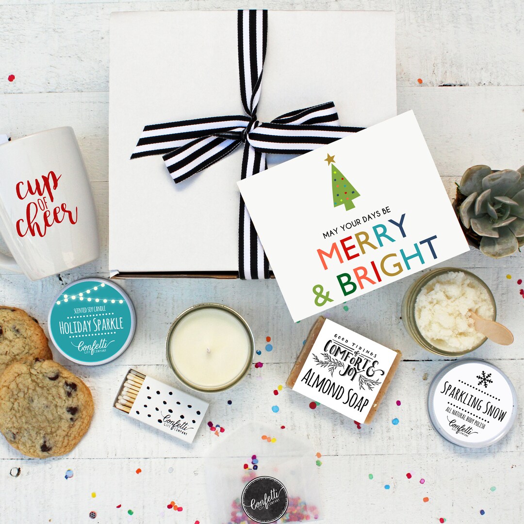 Christmas Gift Box the Works May Your Days Be Merry and Bright Gift Box Spa Gift Set Holiday