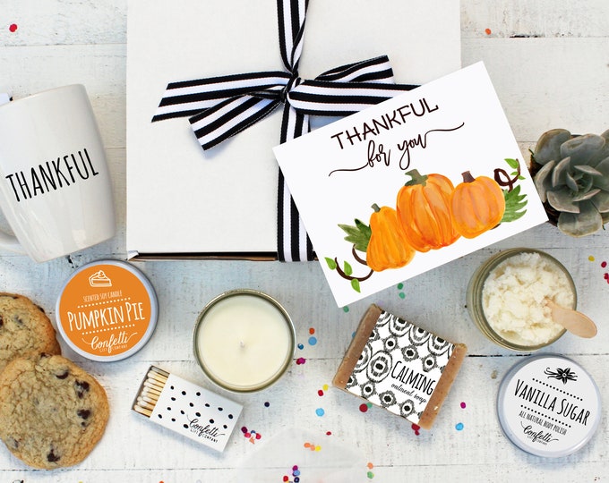 Thankful For You The Works Gift Box | Thanksgiving Gift | Thanksgiving Hostess Gift | Fall Gift | Thank You Gift