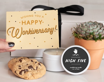 Happy Workiversary Gift Box - Work Anniversary Gift | Employee Anniversary Gift | Staff Appreciation Gift | Employee Recognition Gift