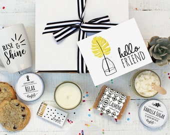 Hello Friend - The Works | Spa Gift Set | Friend Gift  | Coworker gift | Thinking of You Gift | Gift for friend | Best Friend | Spa Gift Box