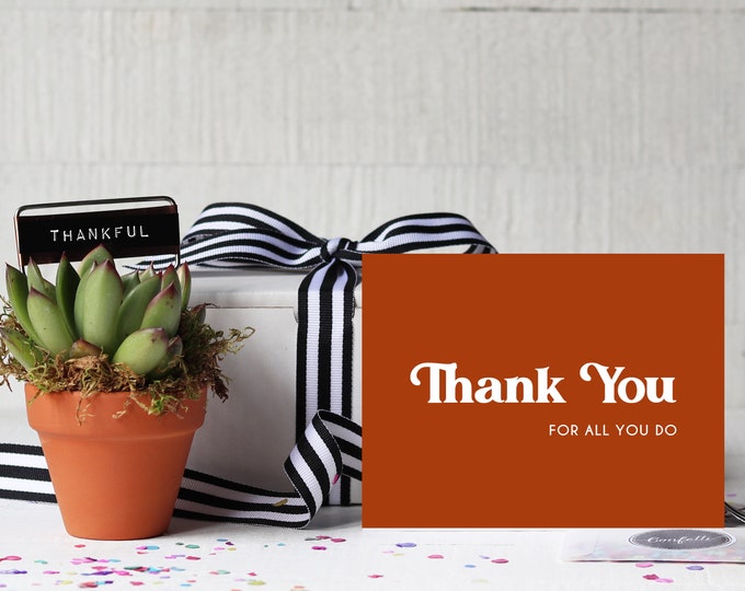 Thank You For All You Do Succulent Gift -  Small Gift | Corporate Gift | Employee Happiness | Thank You | Client Appreciation | Top of Mind