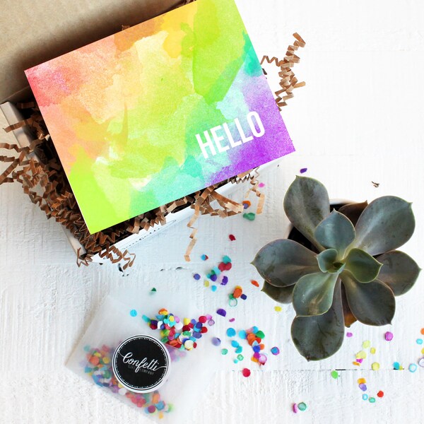 Mini Hello Gift Box - Thinking of You Gift | Thank You Gift | Friend Gift | Miss You Gift | Get Well Gift