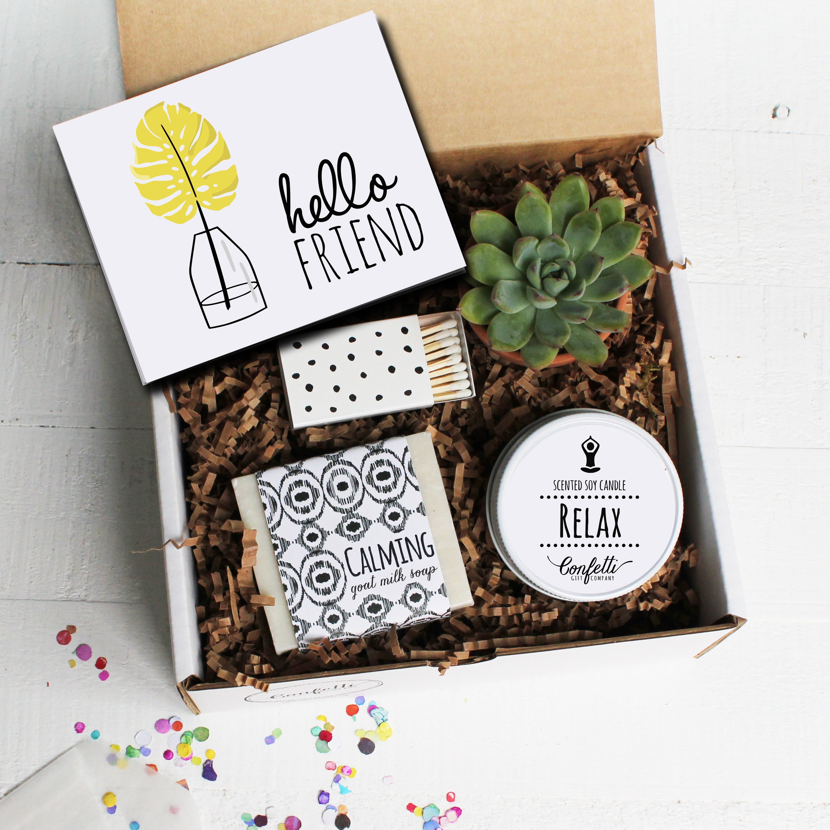 Hello Friend Gift Box - Spa Gift Set | Friend Gift | Best ...