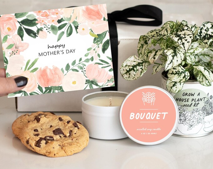 Mother's Day Gifts for Mom Candle Gift Box, Build a Gift Box, Unique Gifts for Mom, Plant Kit Gifts for Mother's Day