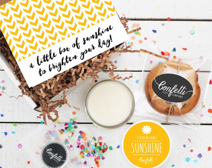 Mini Box of Sunshine - Get Well Gift | Thank You Gift | Friend Gift | Send a Gift | Thinking of You Gift | Sunshine Candle