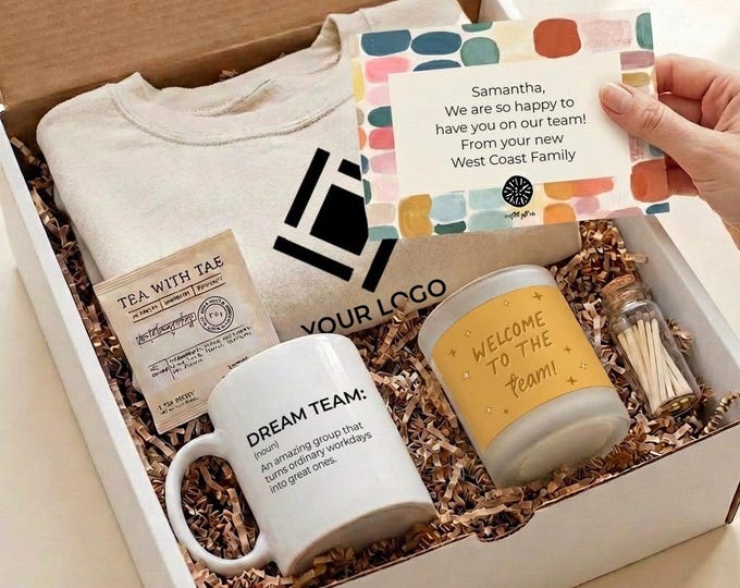 Welcome to the Team Gift Box - Corporate Gift | New Employee Gift | New Team Member Welcome | Congratulations Gift | Welcome Gift