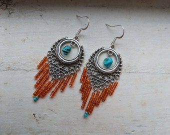 Turquoise Nugget Earrings