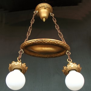 Antique Lighting: Early 1900s bare bulb style "shower" fixture