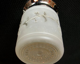 Vintage Lighting: Smaller Circa 1930s pressed glass kitchen or hall ceiling light