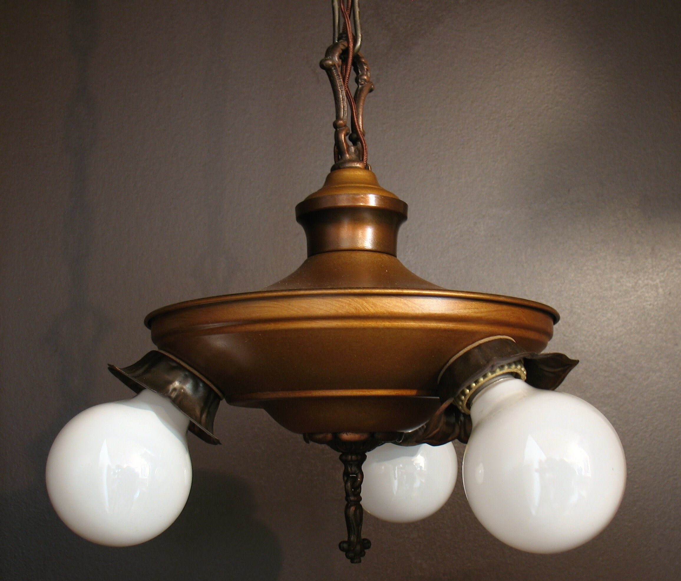 Antique pan light online fixture