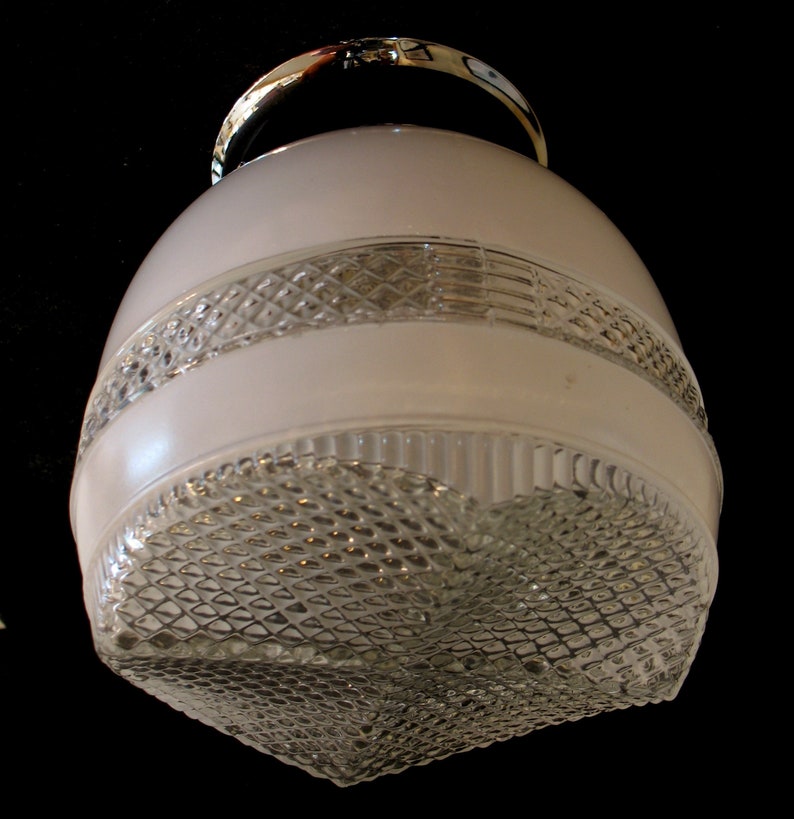 Retro Lighting Circa 1940s 1950s Petite Flush Mount Chrome Etsy