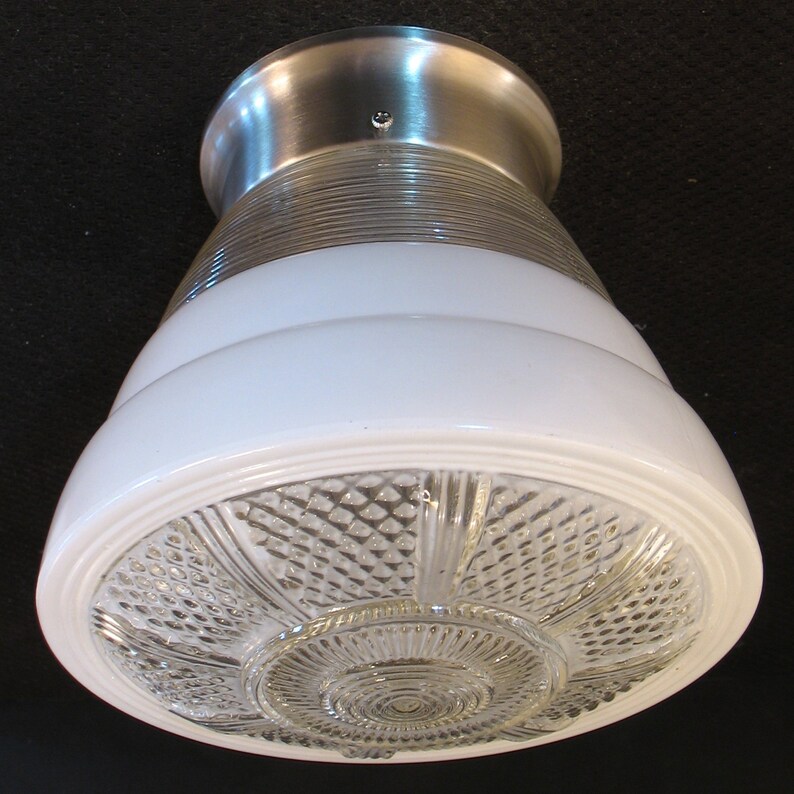 Vintage Lighting Retro Flush Mount Ceiling Light With Circa Etsy