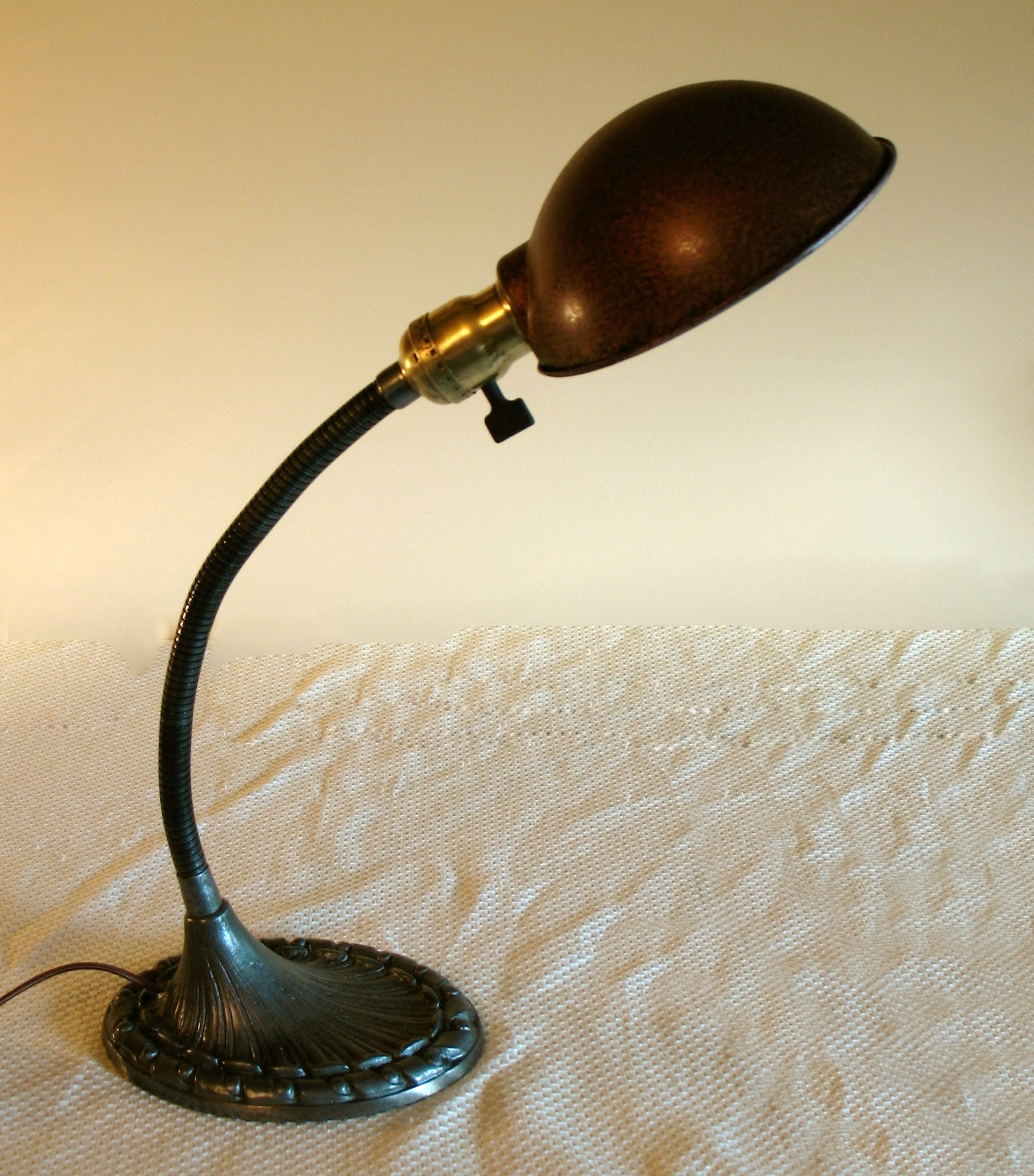 Antique Lighting: Circa 1920 Gooseneck Desk Lamp Restored and Rewired ...