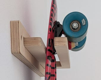 Skateboard Wall Mount – Vertical Rack for Longboard, Cruiser, Streetboard – Room Decor and Display Stand – Gift for Skaters -  LA RAMPA