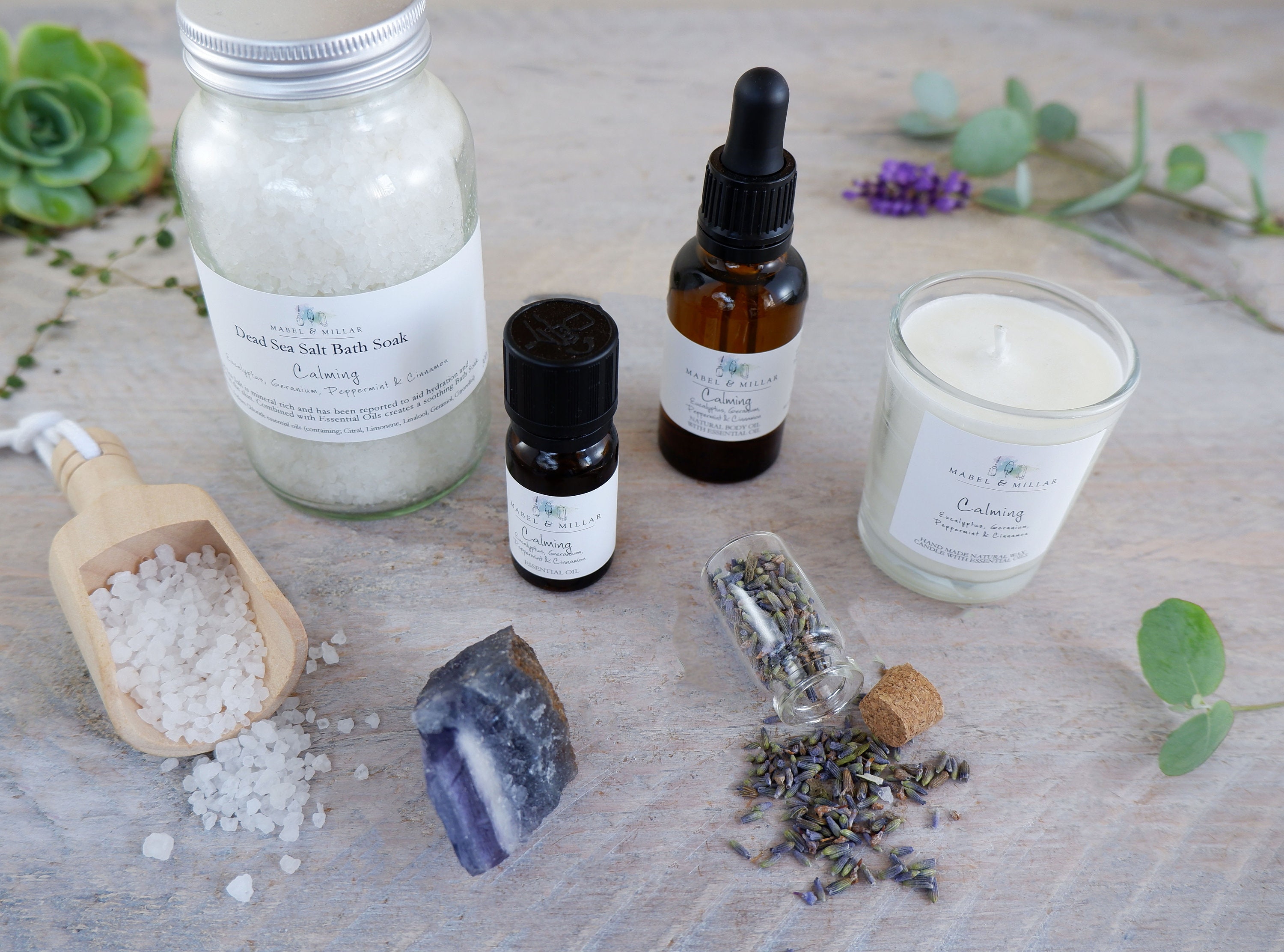 Aromatherapy Gift Set with Healing Crystals Calming Scent Etsy