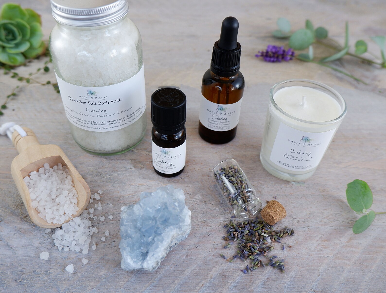 Aromatherapy Gift Set with Healing Crystals Calming Scent Etsy