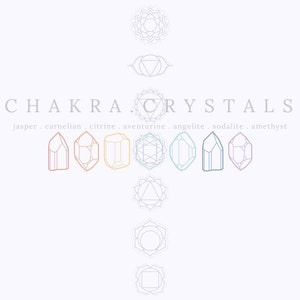 Chakra Crystals Gift Set with Candle, Chakra Gemstones, Crystal Healing Set, Crystals for Beginners, 7 Chakra Set for Meditation image 6