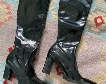 leather thigh high boots for sale