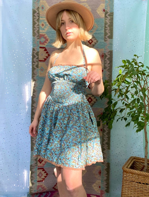Ruched Halter Dress