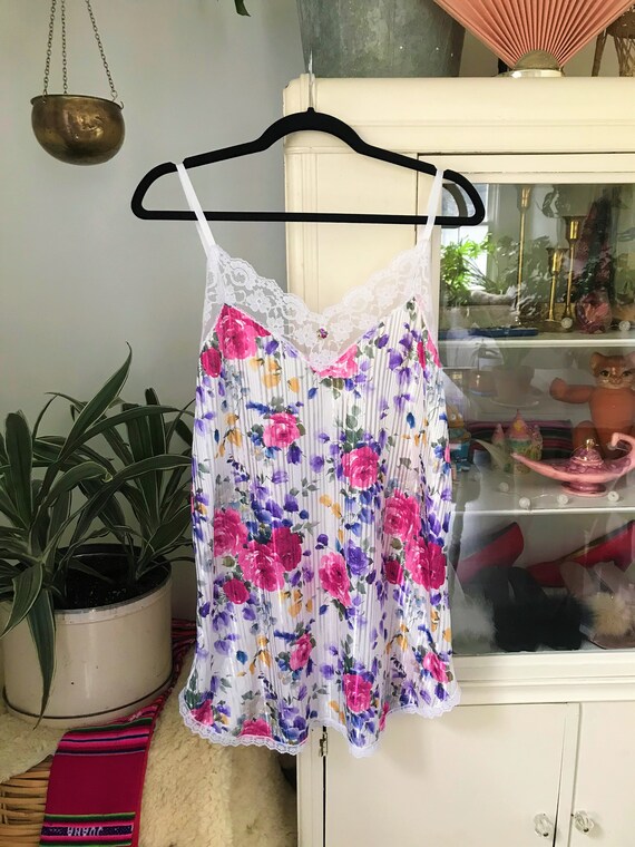 Fancy Floral Silk Slip