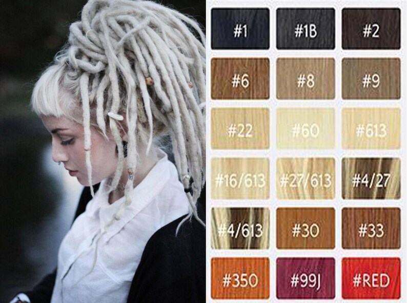 Human Hair Dreadlock Extensions Half Head All Colours No Wax Etsy