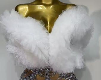 Customize Diamond Strapless White Lace Bodycon Dress Design