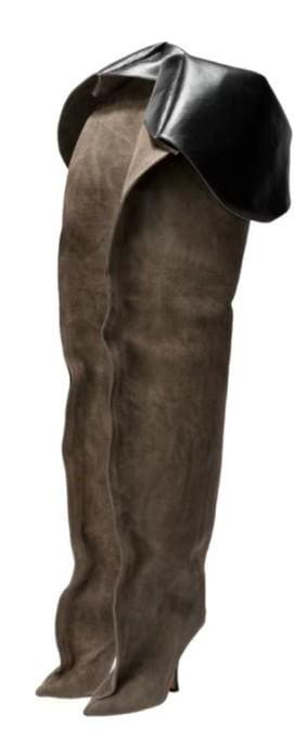 Customize Wide Leg Stiletto Thigh high Suede Boot Design